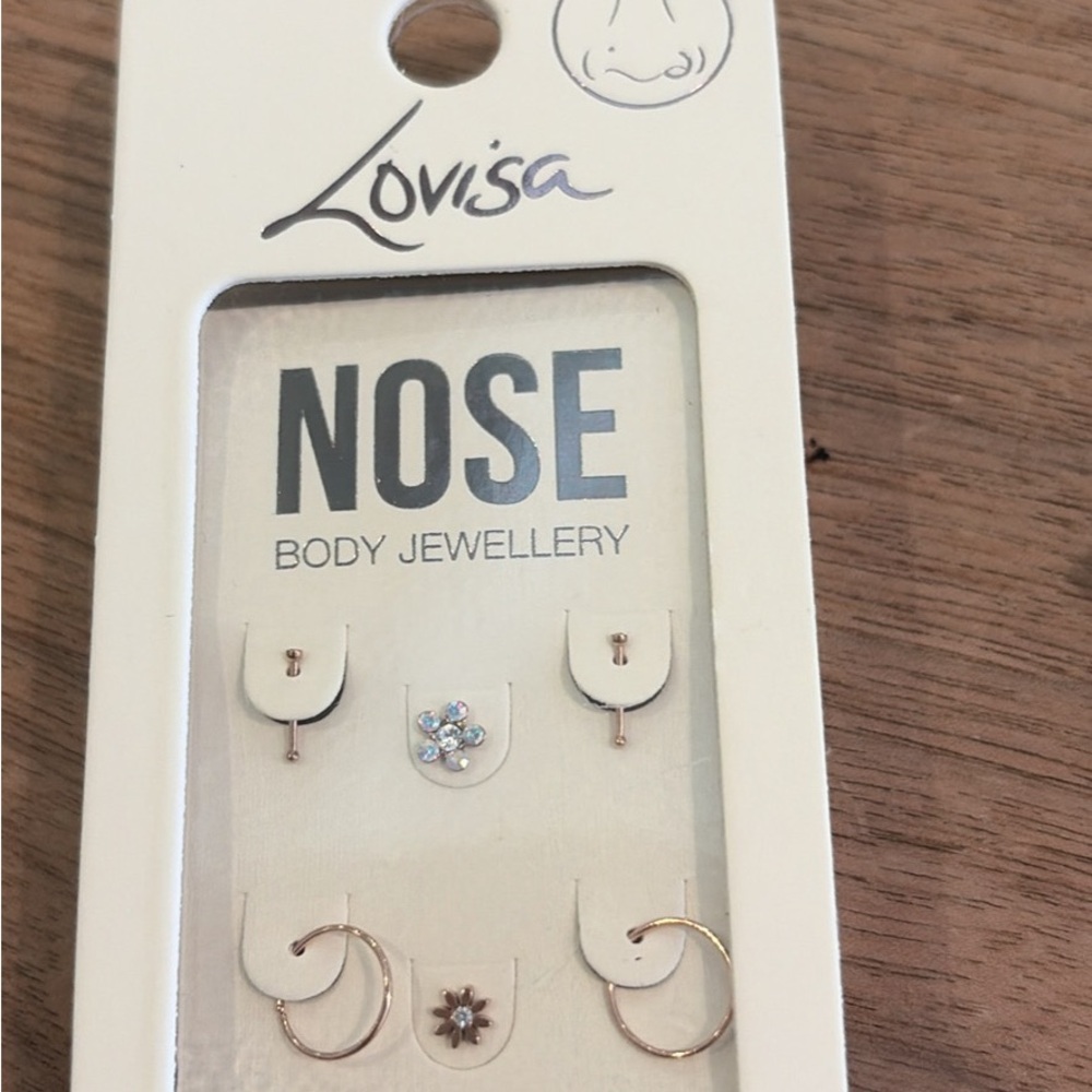 Lovisa Rose Gold Nose & Body Jewellery Set - 6 Pieces